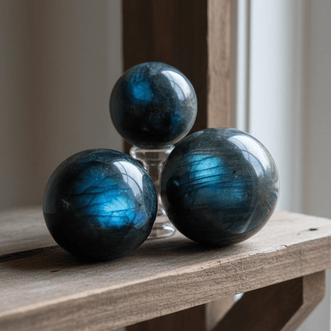 High - Flash Labradorite Sphere 2.5–2.8”| Premium Madagascar Crystal - SYN - ergy