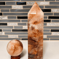 Large Fire Quartz (Hematoid) Tower - SYN-ergy