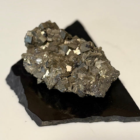 Large Natural Pyrite Cluster – 1 lb 2 oz | Cubic Fool’s Gold Crystal Specimen for Healing, Abundance & Display - SYN - ergy