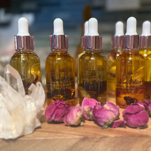 Love Potion Body Oil|Rose Quartz, Argan & Aromatherapy Blend - SYN - ergy