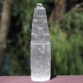 Luminous Selenite Sky Tower| Carved Satin Spar Crystal Point - SYN - ergy