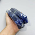 Natural Sodalite Tower – 7" - 10" Tall Blue Decorative Crystal: Small - SYN - ergy