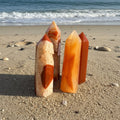 Orange Carnelian Tower | Natural Healing Crystal for Motivation, Courage & Energy - SYN - ergy