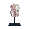 Pink Tourmaline Crystal on Metal Stand|Heart Chakra Stone Display | Brazilian Healing Crystal Decor - SYN - ergy