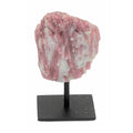 Pink Tourmaline Crystal on Metal Stand|Heart Chakra Stone Display | Brazilian Healing Crystal Decor - SYN - ergy