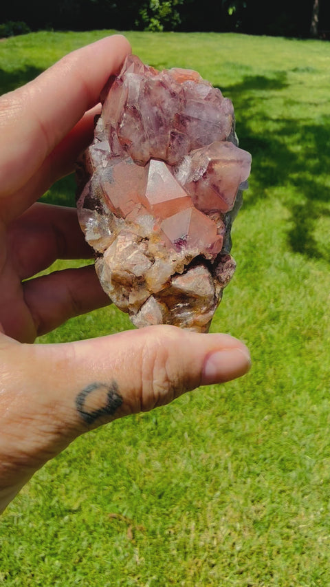 Alien Amethyst Cluster|Hematite-Included Amethyst