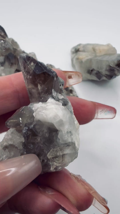 Smoky Quartz Clusters & Points– Grounding, Protection & Energy Healing
