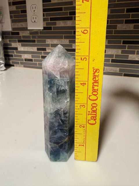 Rainbow Fluorite Tower| Focus, Clarity & Energy Alignment - SYN - ergy