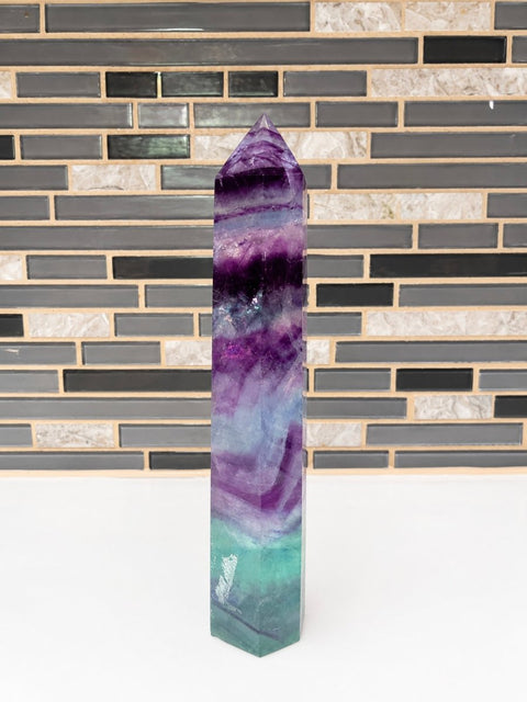 Rainbow Fluorite Towers (large) - SYN-ergy