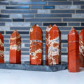 Red Jasper Tower for Grounding & Stability | Root Chakra Stone - SYN - ergy