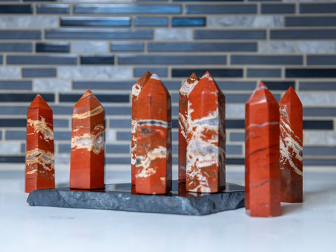 Red Jasper Towers – Grounding Crystal for Strength, Stability & Vitality - SYN - ergy