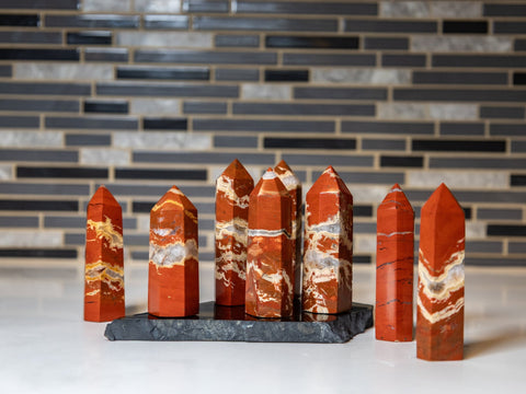 Red Jasper Towers – Grounding Crystal for Strength, Stability & Vitality - SYN - ergy