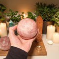 Rose Quartz Sphere 3.5”|Heart Chakra • Love & Emotional Healing - SYN - ergy
