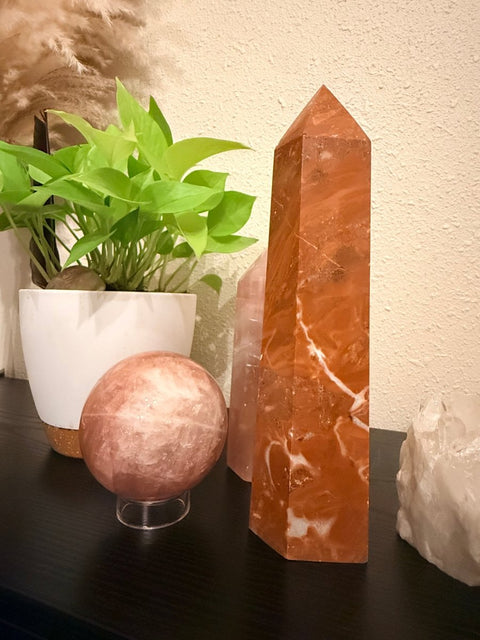 Rose Quartz Sphere 3.5”|Heart Chakra • Love & Emotional Healing - SYN - ergy