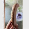 Shine Your Light Crescent Moon Suncatcher with Purple Crystal Prism – Wood Hanging Decor - SYN - ergy