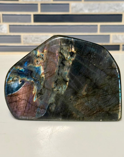 Spectrolite Freeform | High - Flash Labradorite Crystal for Intuition, Energy Protection, Meditation, Reiki, Desk Decor, Gift for Collector - SYN - ergy