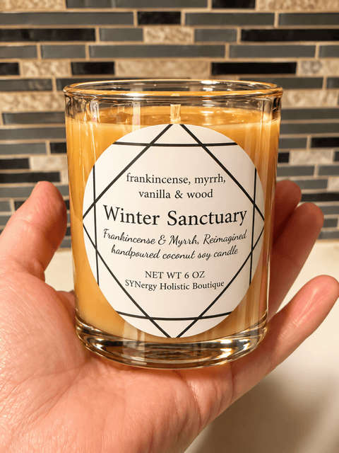 Winter Sanctuary | Frankincense, Myrrh & Sandalwood Candle - SYN-ergy